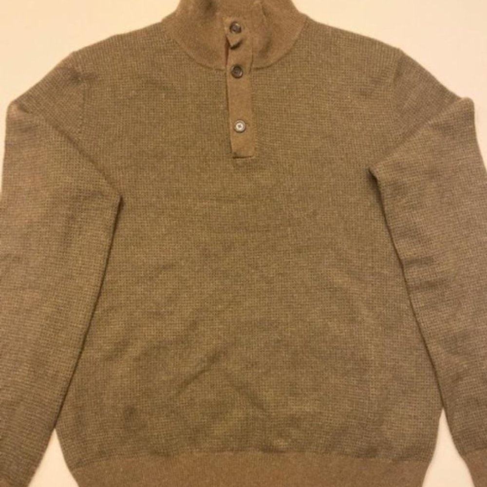 Polo Ralph Lauren mockneck pullover with suede trimmings